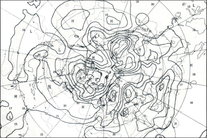 Extract from first ECMWF operational forecast