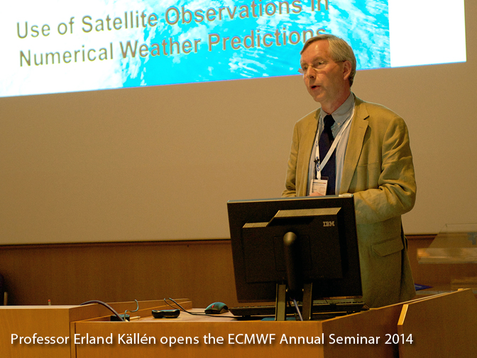 Erland Kallen opens the ECMWF Annual Seminar