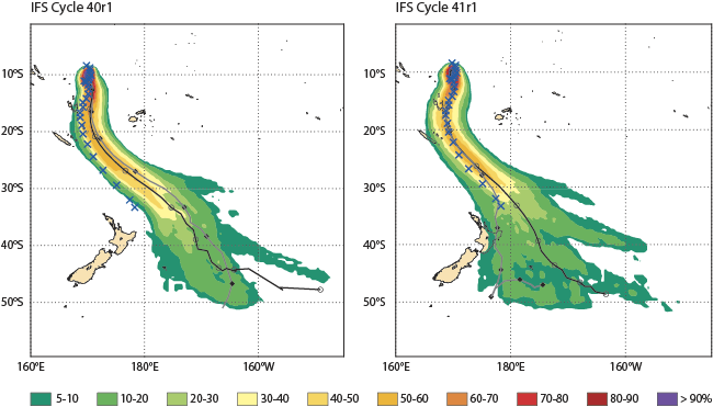 Tropical cyclone track charts