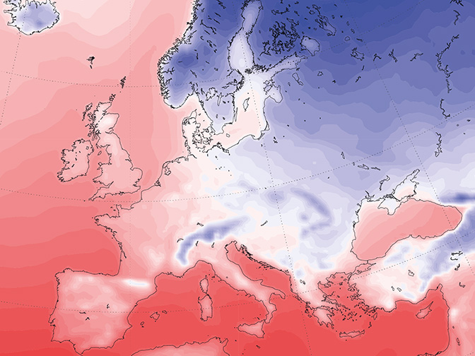 Daily mean temperature January 2016 from ERA5