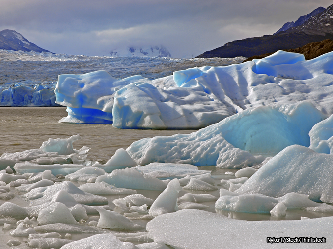 Melting glacier