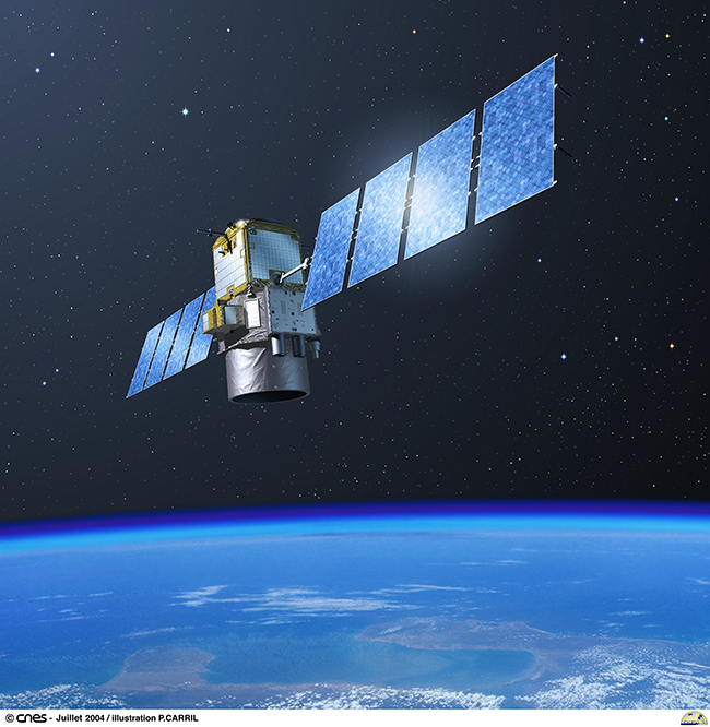 Artist's impression of CALIPSO satellite in orbit