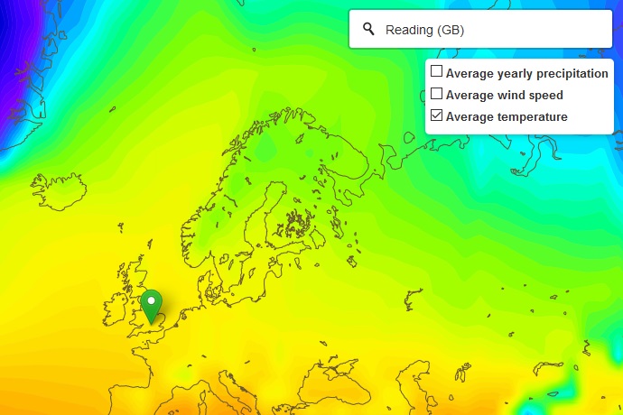 ERA5 Explorer temperature map