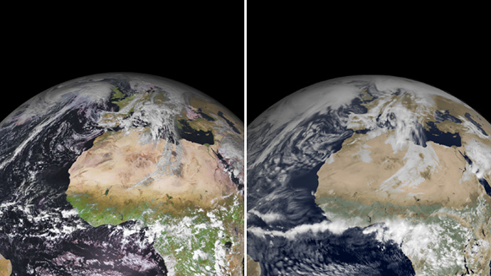 Satellite and simulated satellite images