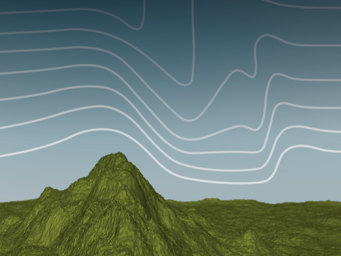 Orographic drag illustration