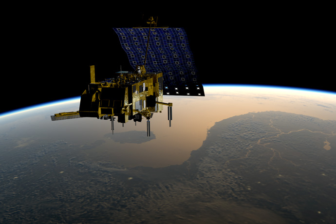 Artist's impression of Metop satellite in orbit