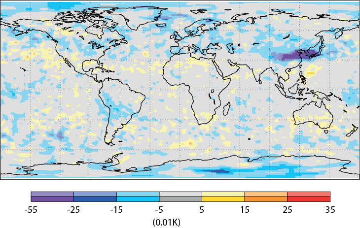 Figure 6 Reduction of 200 hPa temperature day 2 RMSE in HRES forecasts for December/January/February 2015–16