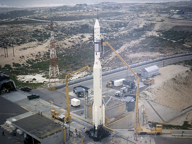 The Thor-Agena-10 launched the Nimbus III, Earth observation and meteorology satellite, on April 13, 1969. 