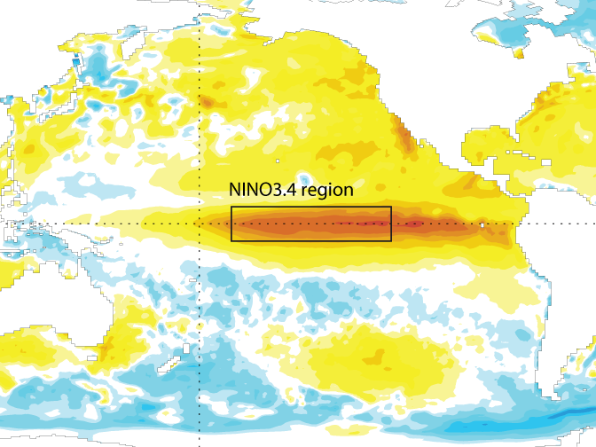 Sea-surface temperature anomalies Nov 2015