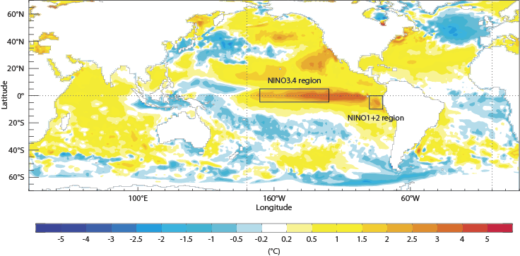 Sea-surface temperature anomalies September 2015