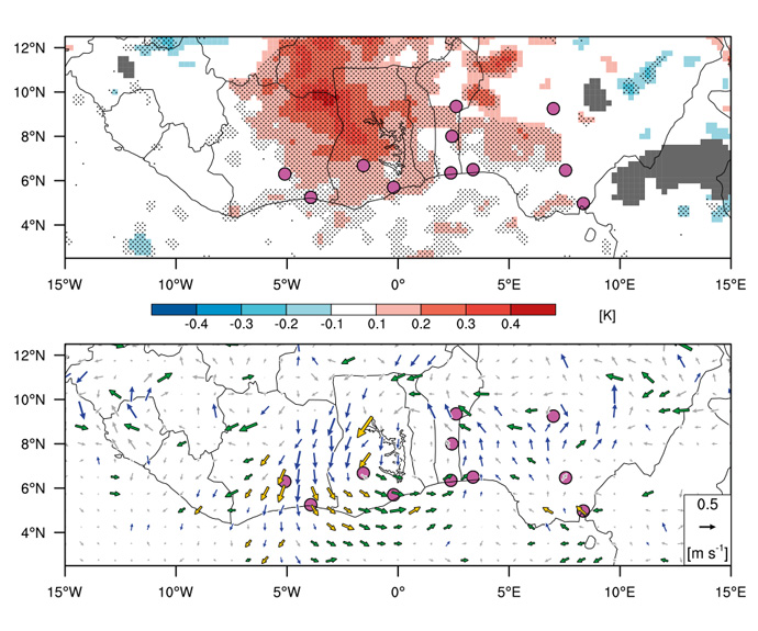 DACCIWA temperature and vector wind biases