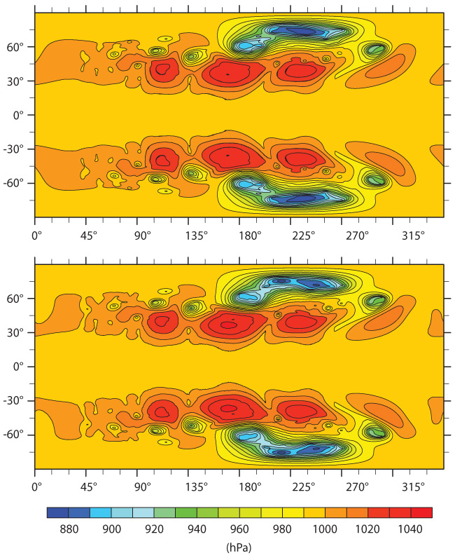 Surface pressure simulation FVM and IFS