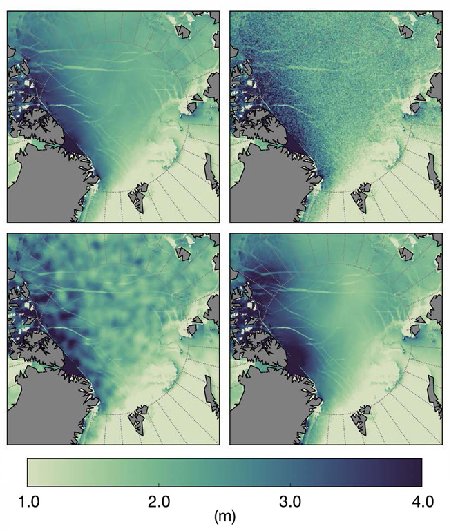 Initial perturbed sea-ice thickness plots