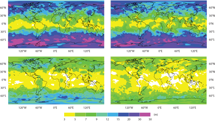 Geopotential height forecast errors from 1997 to 2016