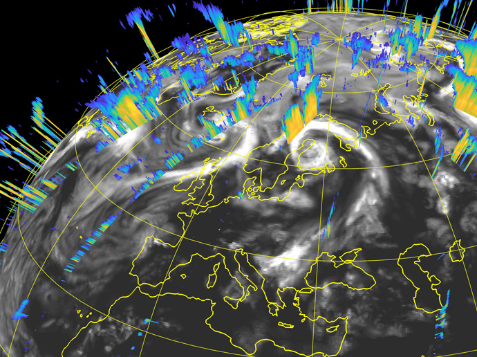 Satellite observations of vertical cloud structure