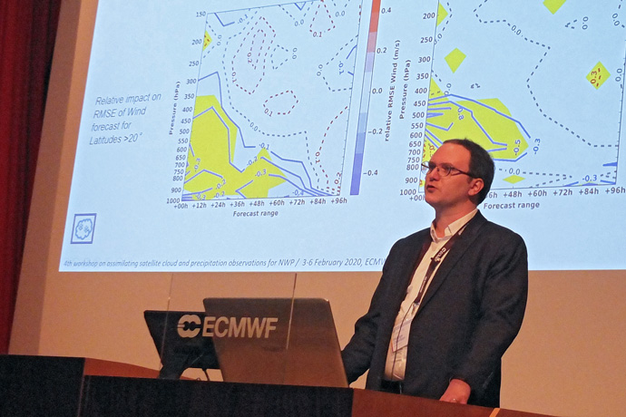 Philippe Chambon at the February 2020 satellite assimilation workshop