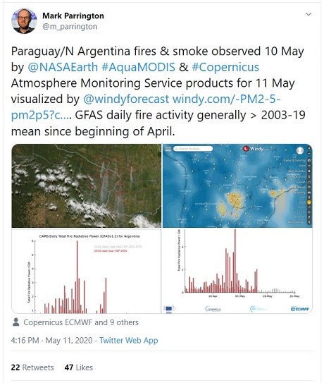 Mark Parrington tweet 11 May 2020