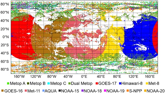 AMV observations at ECMWF on 1 Sep 2021