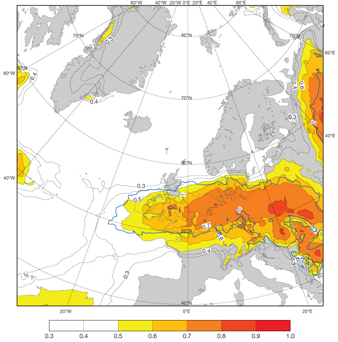 EFI 24-hour maximum wind gusts 