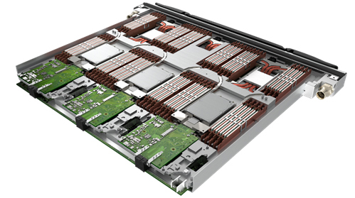 Sequana XH2000 AMD compute blade with three nodes.