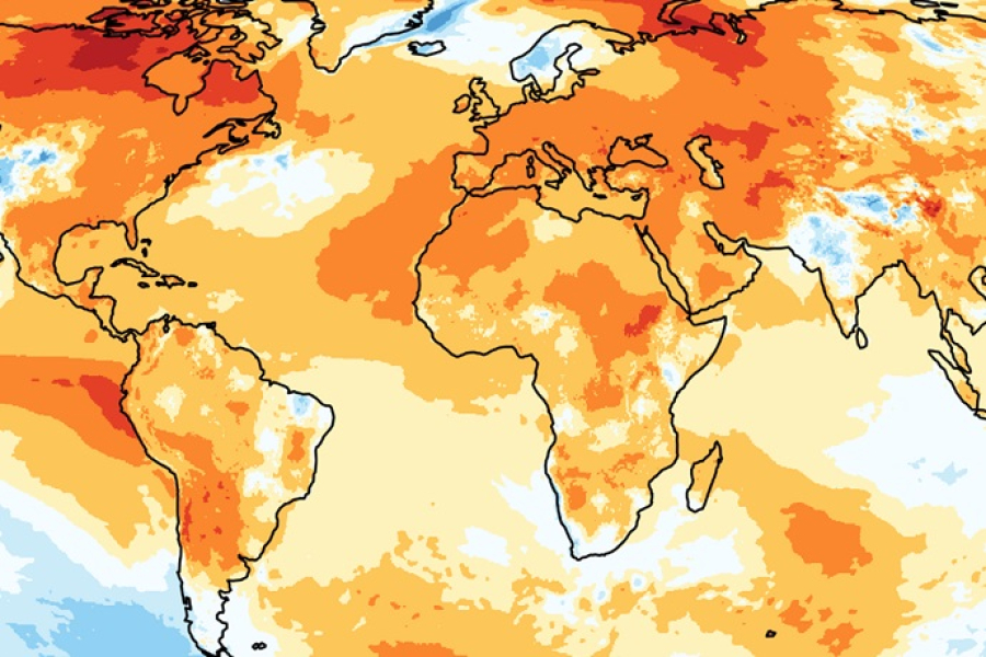 Surface air temperature anomaly for 2023