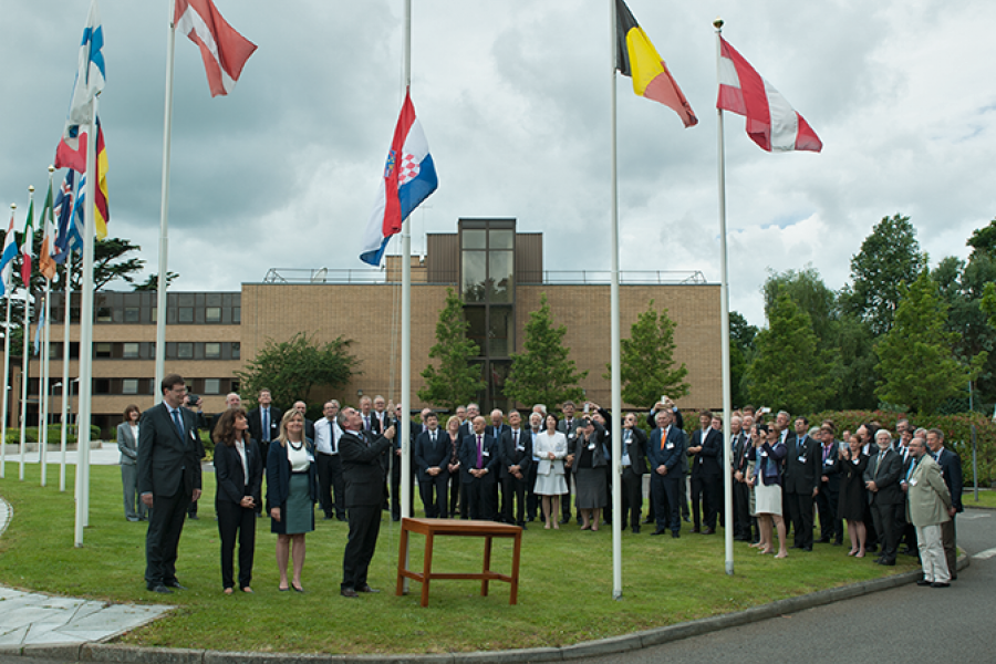 Croatian flag-raising ceremony, 30 June 2016