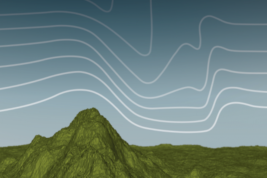 Orographic drag illustration