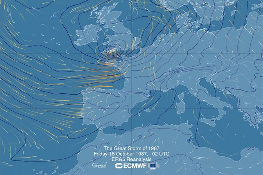 ERA5 reanalysis of the Great Storm of 1987