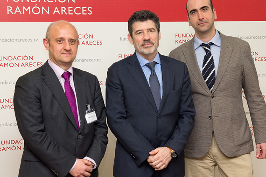 Fernando Belda (AEMET), Juan Garces de Marcilla and Ángel López Alós in Madrid