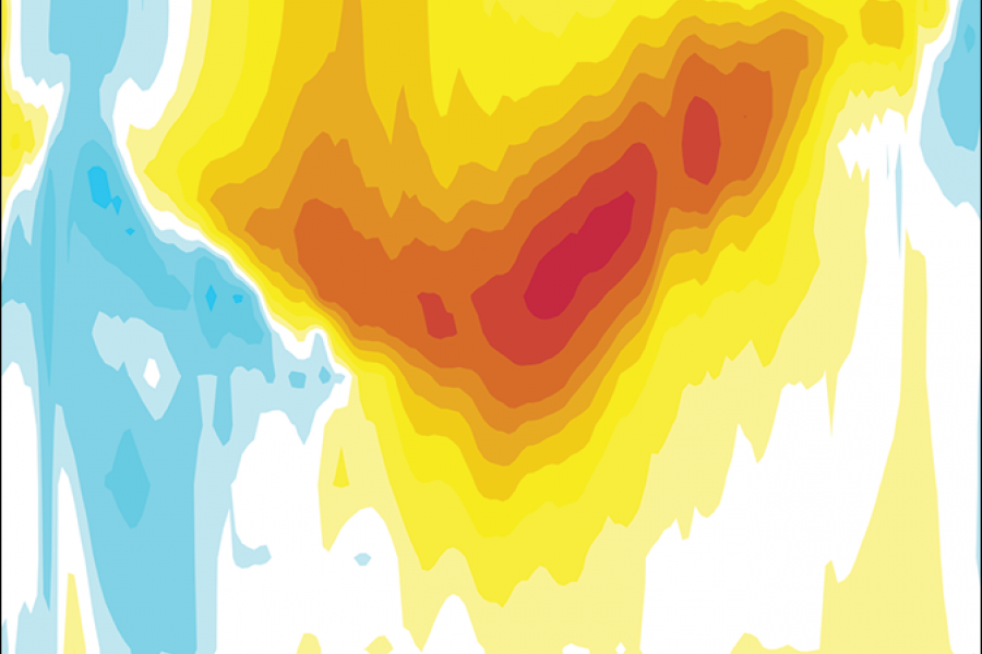 Pacific Ocean potential temperature chart