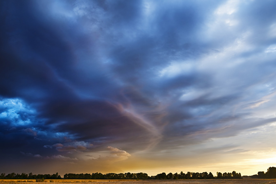 Cloudscape above a plain