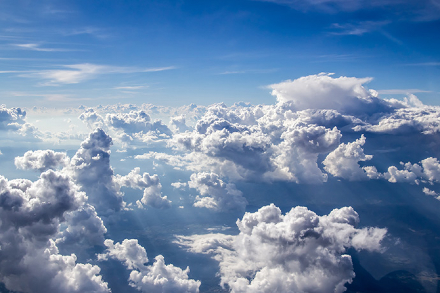 Aerial view of clouds