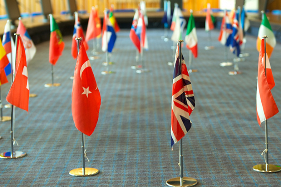 ECMWF governance, Member State flags, Council Chamber