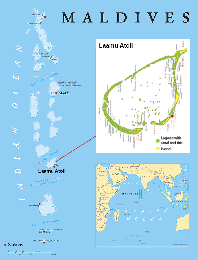 Map of the Maldives