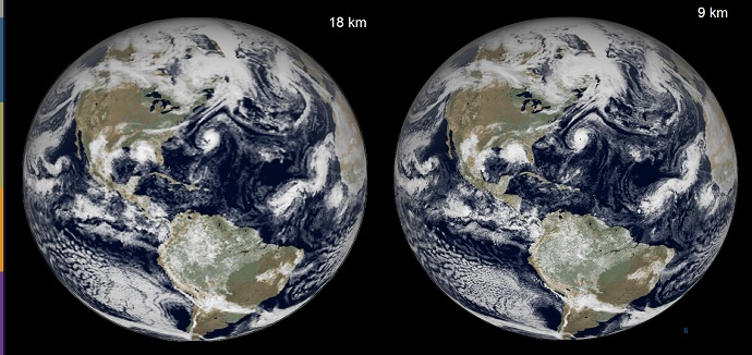 Weather at 18 km vs 9 km