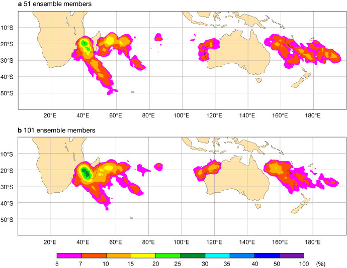 Extended-range forecast with 51/101 ensemble members