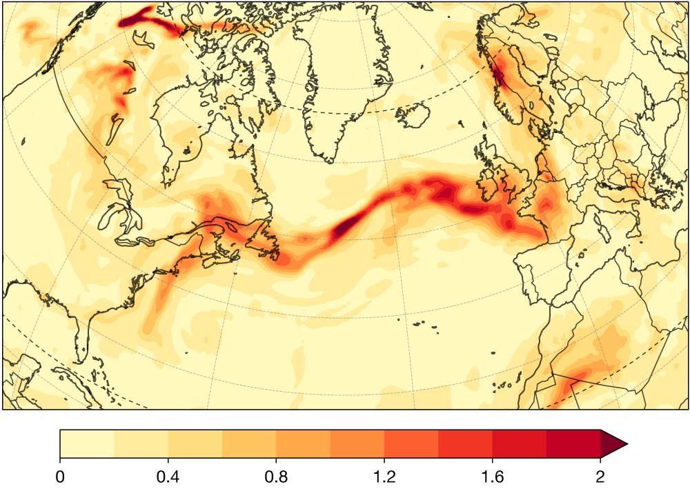 Aerosol optical depth analysis.