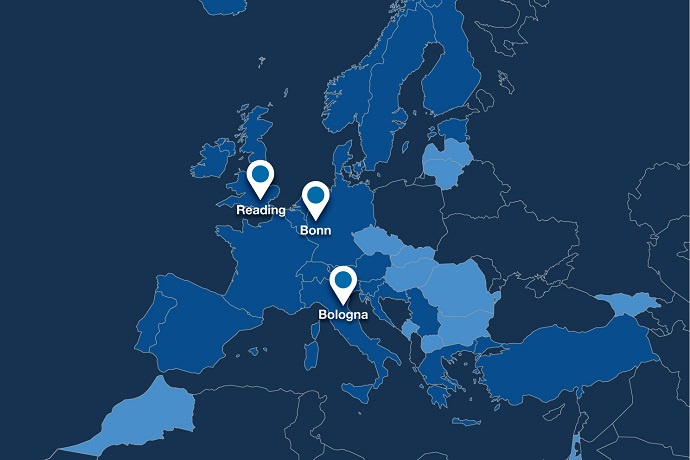 The three locations of ECMWF and its Member and Co-operating States